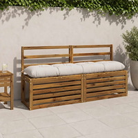 vidaXL Bänk Kuddar VIANEN 2 st 100% Polyester Vit 160 x 30 x 12 cm