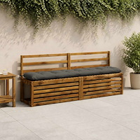 vidaXL Bänk kudde VIANEN 100% Polyester Antracit 200 x 30 x 12 cm