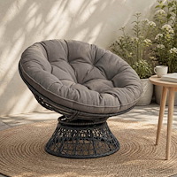 vidaXL Hängstolskudde VIANEN 100% Polyester Grå Ø 60 x 10 cm