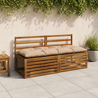 vidaXL Bänk Kuddar VIANEN 2 st 100% Polyester Sand 150 x 60 x 12 cm