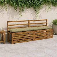 vidaXL Bänk kudde VIANEN 100% Polyester Ljusgrön 200 x 30 x 12 cm