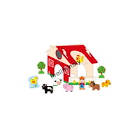 KREA KREA Farm lekset med 11 figurer, bondgård ca. 21 x 17 x 23 c...