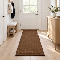 vidaXL Områdesmatta Grå 60 x 200 cm Jute