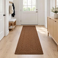 vidaXL Områdesmatta Grå 60 x 250 cm Jute