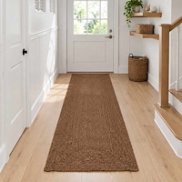 vidaXL Områdesmatta Grå 80 x 400 cm Jute