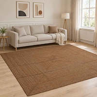 vidaXL Områdesmatta Grå 300 x 300 cm Jute