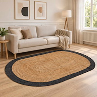 vidaXL Områdesmatta Mörkgrå 152 x 245 cm Jute