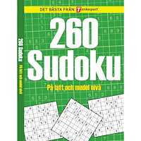 Stevali 260 Sudoku : på lätt och medel nivå (häftad)