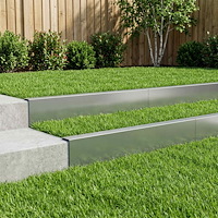 vidaXL Topprofil för rabattkant 10 st 100 x 5 x 15 cm