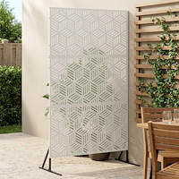 vidaXL Avskärmningsskärm 100 x 50 x 180 cm Stål Vit
