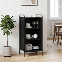 vidaXL Sideboard Svart ek 97 x 33 x 81 cm Konstruerat trä