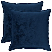 vidaXL Kuddöverdrag 2 st HOUTEN Mörkblå 65 x 65 cm Flanell