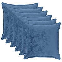 vidaXL Kuddöverdrag 6 st HOUTEN Ljusblå 65 x 65 cm Flanell