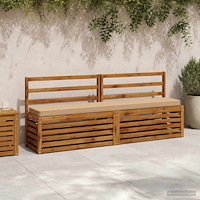 vidaXL 1-delad Bänk Kudde VUGHT 100% Polyester Sand 170 x 30 x 5 cm