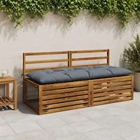 vidaXL Bänk Kuddar VIANEN 2 st 100% Polyester Blå 150 x 60 x 12 cm