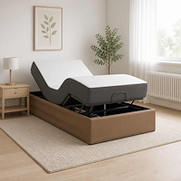 vidaXL Elektrisk Justerbar Säng Ram Tan 200 x 70 x 33,5 cm Stål