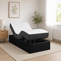 vidaXL Elektrisk Justerbar Säng Ram Svart 200 x 80 x 33,5 cm Stål