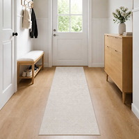 vidaXL Matta Gräddvit 50 x 100 cm 100% Polyester 3 mm Tvättbar