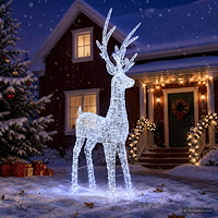 vidaXL Julbelysning ren LOVIISA 1000 LED-lampor Kallvit