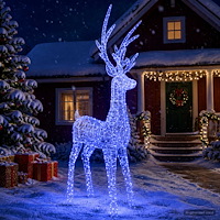 vidaXL Julbelysning ren LOVIISA 1000 LED-lampor Blå 122 x 56 x 270 cm