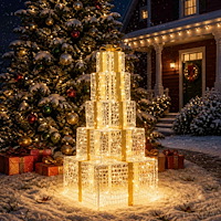 vidaXL Stapelbar juldekoration med LED-presentboxar 250 LED-lampor