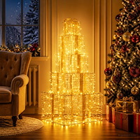 vidaXL Stapelbar juldekoration med LED-presentboxar 250 LED-lampor