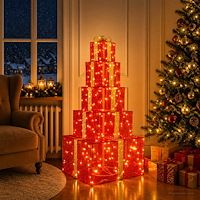 vidaXL Stapelbar juldekoration med LED-presentboxar 250 LED-lampor