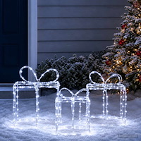 vidaXL Julklappsaskar med belysning LOVIISA 3 st 360 LED-lampor