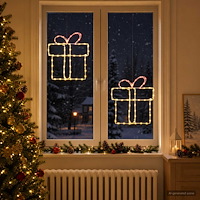 vidaXL Fönstersiluett julbelysning LOVIISA 2 st 160 LED-lampor