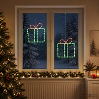 vidaXL Fönstersiluett julbelysning LOVIISA 2 st 160 LED-lampor