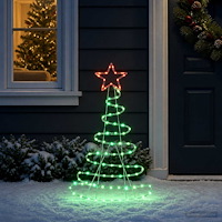vidaXL LED-ljusskylt julgran LOVIISA 100 LED-lampor Röd & Grön
