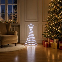 vidaXL LED-ljusskylt julgran LOVIISA 100 LED-lampor Kallvit 51 x 99 cm