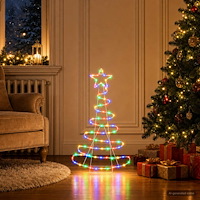 vidaXL LED-ljusskylt julgran LOVIISA 100 LED-lampor Mångfärgad
