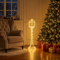 vidaXL LED-gatulykta för jul LOVIISA 160 LED-lampor Varmvit