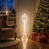 vidaXL LED-gatulykta för jul LOVIISA 160 LED-lampor Kallvit