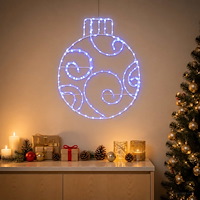 vidaXL Lysande julkula LOVIISA 160 LED-lampor Blå 55 x 65 cm