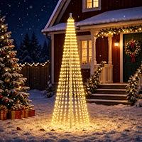 vidaXL Julgransbelysning med markspjut EKENAS 744 LED-lampor Varmvit
