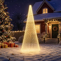 vidaXL Julgransbelysning med markspjut EKENAS 1632 LED-lampor Varmvit