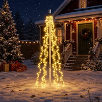 vidaXL Julgransbelysning med markspett EKENAS 540 LED-lampor Varmvit