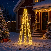 vidaXL Julgransbelysning med markspett EKENAS 1000 LED-lampor Varmvit