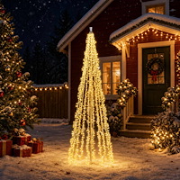 vidaXL Julgransbelysning med markspett EKENAS 1550 LED-lampor Varmvit