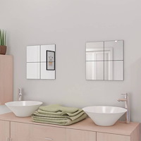vidaXL Speglar 8 st Silver 20,5 x 20,5 x 0,4 cm Högkvalitativt glas