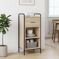vidaXL Sideboard Sonoma-ek 97 x 33 x 81 cm Konstruerat trä