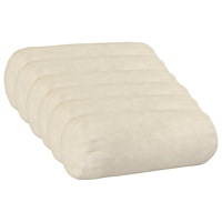 vidaXL Kudde med kudde HEERLEN 6 st Gräddvit Mikrofiber Fleece