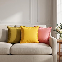 vidaXL Kudde med kudde HOUTEN 12 st Ljusgul Faux Linne