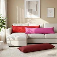 vidaXL Kudde med kudde HOUTEN Röd 40 x 145 cm Polyester