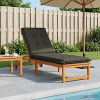 vidaXL Solstol Kudde GEMERT 100% Polyester Antracit 190 x 60 x 9 cm