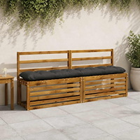 vidaXL Bänk kudde VIANEN 100% Polyester Antracit 180 x 30 x 12 cm