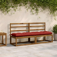 vidaXL Bänk kudde VIANEN 100% Polyester Röd 200 x 50 x 12 cm