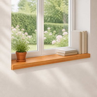 vidaXL Fönsterbrädor 2 st Ljusbrun 70 x 25 x 2 cm Massivt bokträ